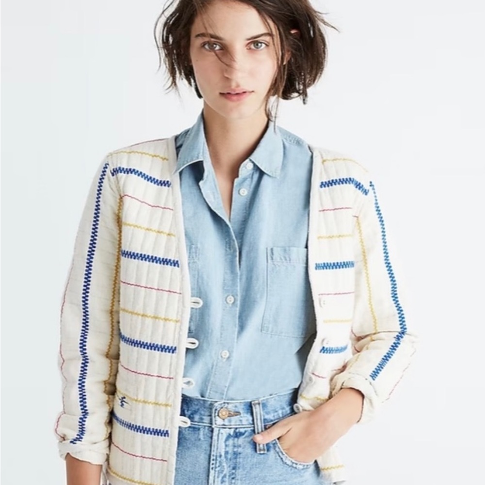 Madewell Quilted Jacket with side ties cotton
